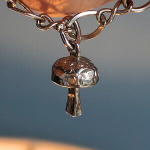 Silver Mushroom Charm